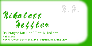 nikolett heffler business card